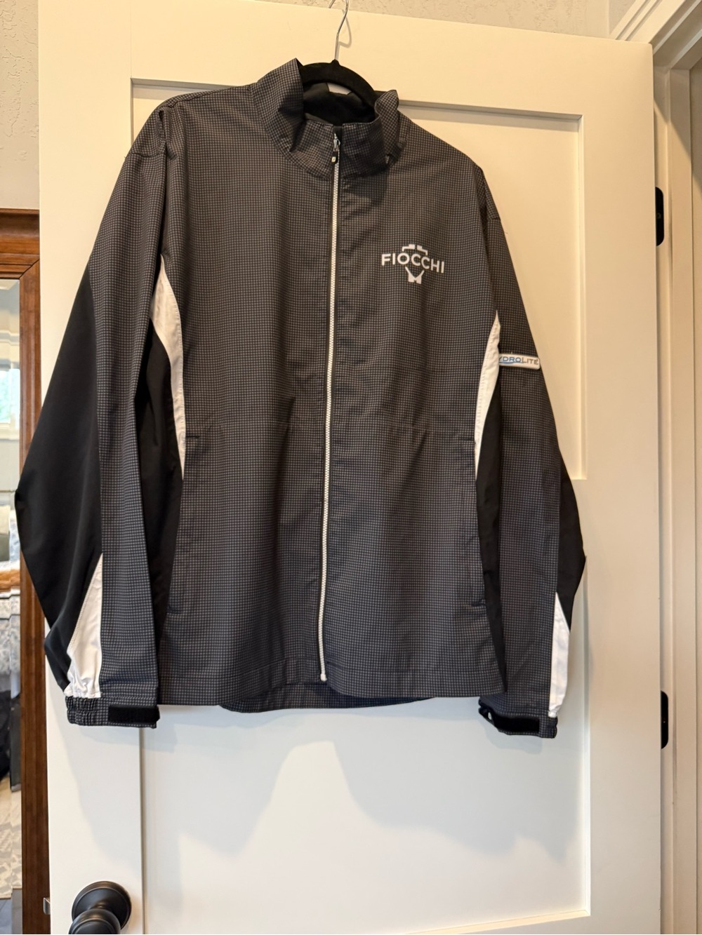Men’s FootJoy DryJoys HydroLite Fiocchi Golf Rain Jacket Black/Gray Full Zip